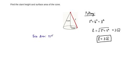 Example: Slant Height of a Cone - YouTube