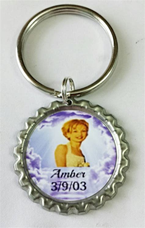 Memorial keepsake keychains Photo keepsakes by CWGlassCreations