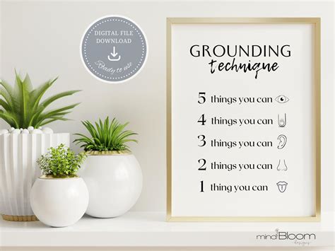 54321, Grounding Technique Poster, Zones of Regulation, Coping Skills ...