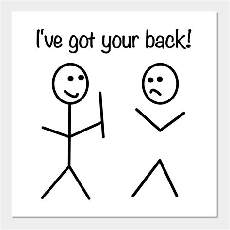 I've Got Your Back Stick Figure Meme Gift