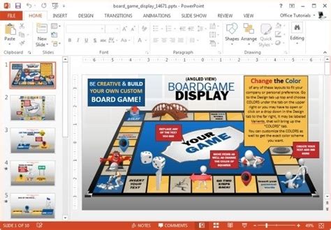 Animated Board Game PowerPoint Template