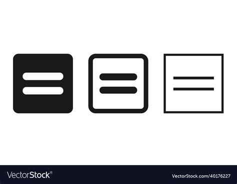 Equal icon set flat of Royalty Free Vector Image