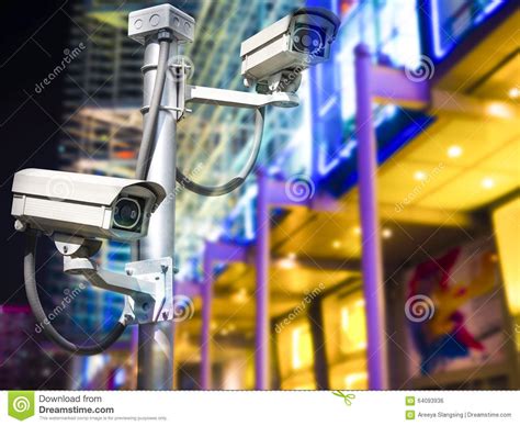 Cctv Installed Outdoor in Front of the Building Stock Photo - Image of ...