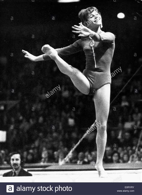 Gymnast Olga Korbut performs in competition Stock Photo - Alamy | Age