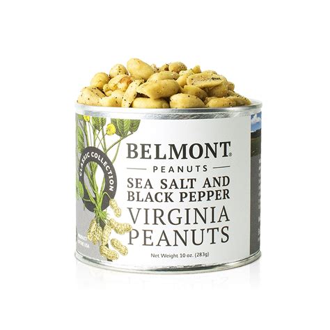 Belmont Peanuts Sea Salt & Black Pepper Virginia Peanuts, 10 oz - Walmart.com