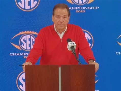 WATCH: Nick Saban Press Conference Ahead Of SEC Championship Game ...