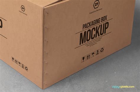 Free Cardboard Box Mockup on Behance