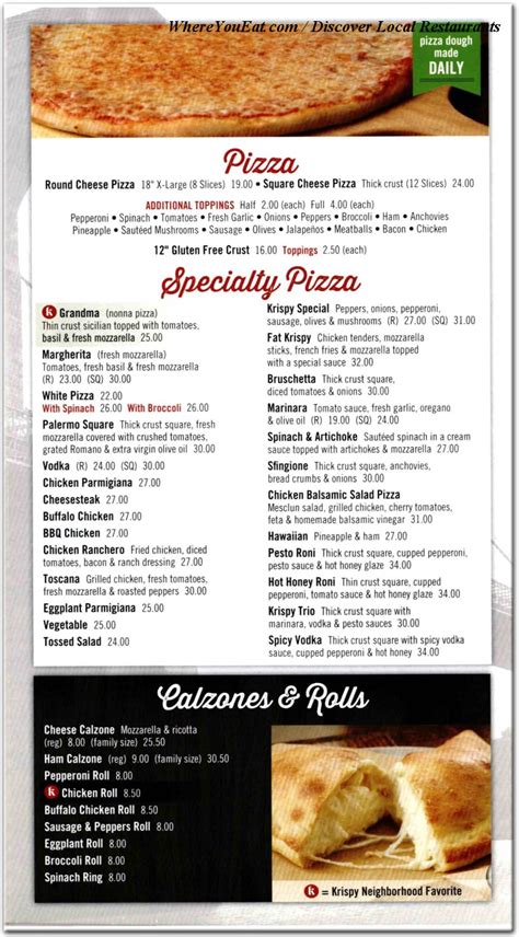 Krispy Pizza Restaurant in Brooklyn / Menus & Photos