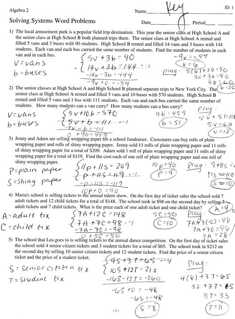 Quadratic Equations Word Problems Worksheet Math Quadratic Equation ...