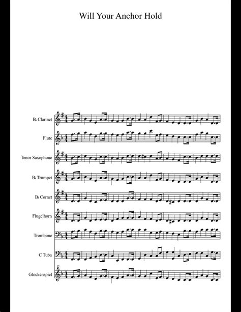 Will Your Anchor Hold sheet music for Clarinet, Flute, Tenor Saxophone, Trumpet download free in ...