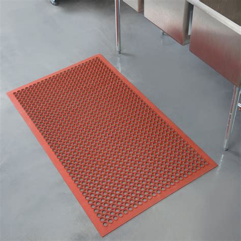 3' x 5' x 3/4" Grease Proof Red Floor Mat in Floor Mats from Simplex Trading | Household ...