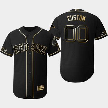 Men's Boston Red Sox Customized Black Gold Flexbase Jersey on sale,for Cheap,wholesale from China