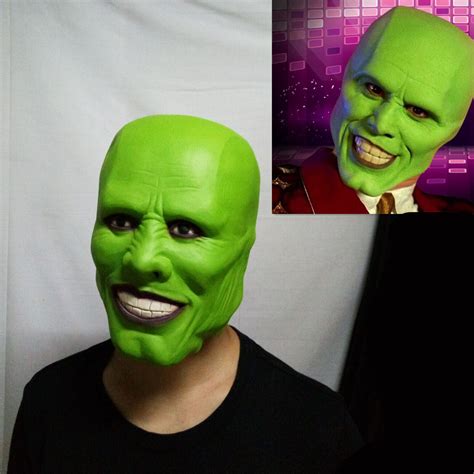 Movie The Mask Jim Carrey Green Latex Mask Cosplay Costume Halloween Party Prop – V See Box USA