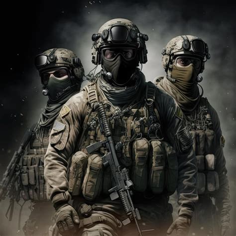 Premium Photo | A poster for the military unit called the special forces.