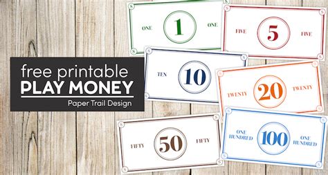 Play Money Printable - Paper Trail Design