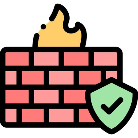 Firewall Detailed Rounded Lineal color icon