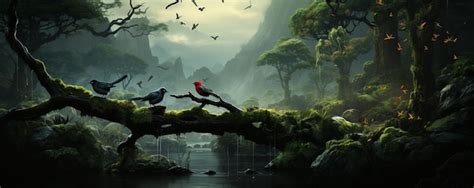 Premium Photo | Relaxing Soundscape Of Birds Chirping Wallpaper