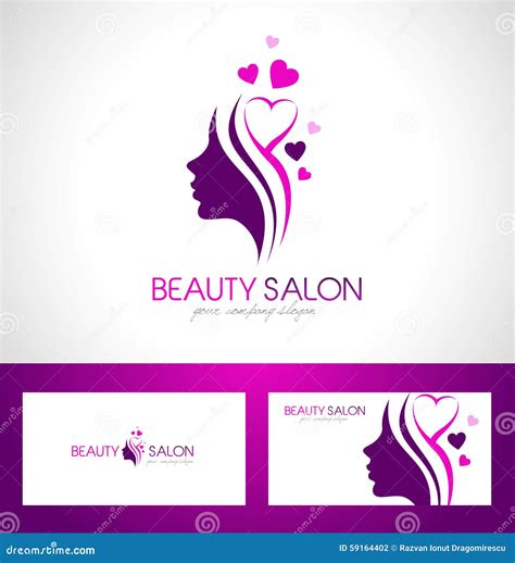 Beauty Salon Logo Design stock vector. Illustration of modern - 59164402