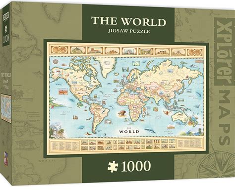 MasterPieces Xplorer Maps - World Map 1000pc Puzzle - Walmart.com