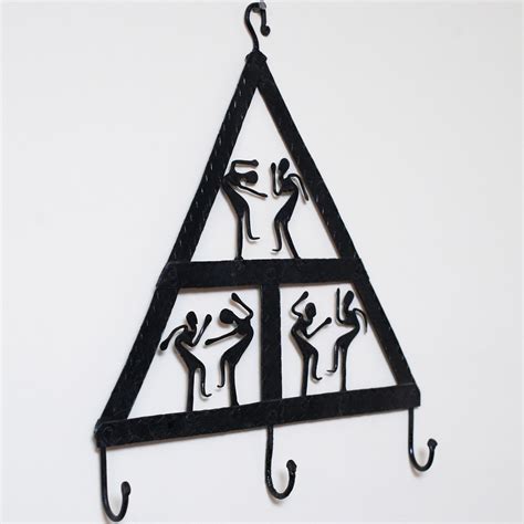 Tribal Art Metal Wall Hanger | Buy Home Decor at Home From India