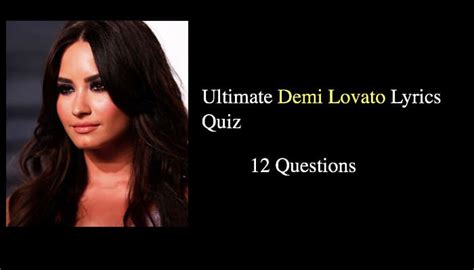 Ultimate Demi Lovato Lyrics Quiz - NSF News and Magazine