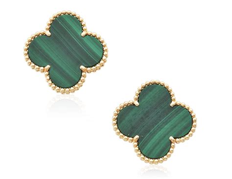 VAN CLEEF & ARPELS 'VINTAGE ALHAMBRA' MALACHITE EARRINGS, | Christie’s