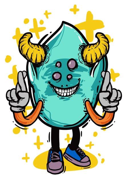 Premium Vector | Colorful funny and scary monster illustration