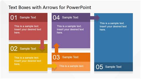 Text Boxes Table with Arrows for PowerPoint - SlideModel