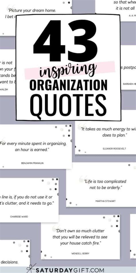 Organization Quotes - 43 Inspirational Quotes About Organization in ...