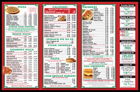 Rhode's Pizza Menu, Menu for Rhode's Pizza, Riverside, Providence - Urbanspoon/Zomato