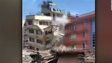 Buildings collapse during Nepal earthquake - CNN Video