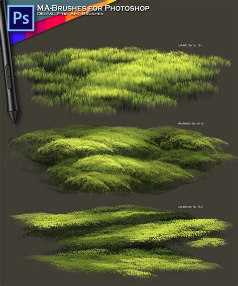 Concept Art and Photoshop Brushes - Concept ART Brushes - MaxRealistic MA-BRUSHES with Oil Texture