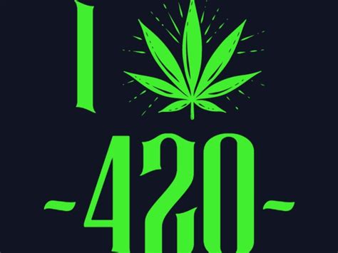 Placeit - T-Shirt Design Maker Featuring a 420 Quote with a Cannabis Leaf