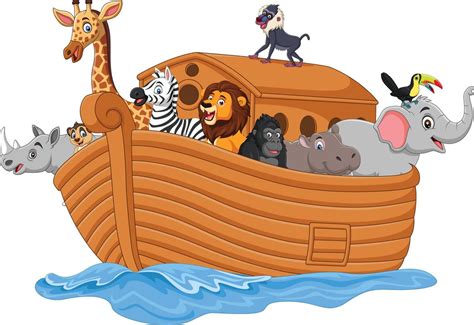 Cartoon noah ark with animals 15219795 Vector Art at Vecteezy