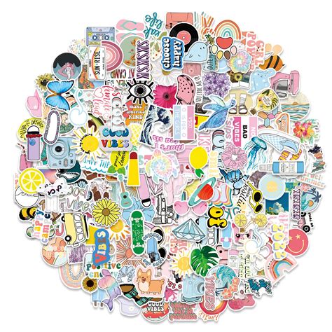 Buy 200PCS Water Bottle Stickers Waterproof– Vinyl Stickers for Teens – Premium Sticker Packs ...