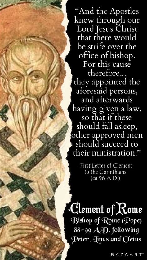 Clement of Rome, Christian Quotes, Ancient Catholic Tradition ...