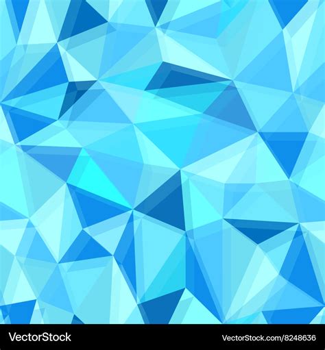 Blue seamless polygon pattern from triangles Vector Image