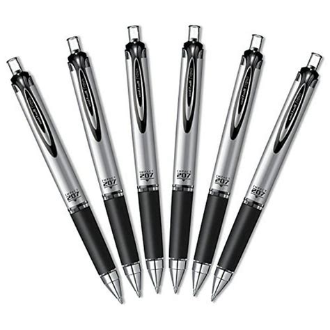 Uni-ball Impact RT Retractable Bold Point Gel Pens, 6 Black Ink Pens (65870) - Walmart.com ...