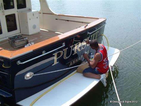 Luxurious Boat Names - Gold Leaf Boat Names Made by Designs & Signs