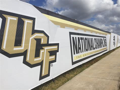 National Champions: UCF Puts Up A National Championship Banner at Their ...