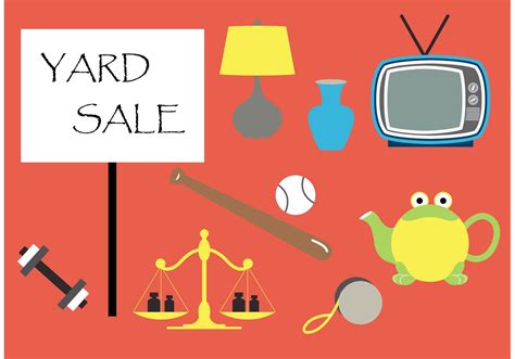 Yard Sale Vector Elements - Download Free Vector Art, Stock Graphics & Images