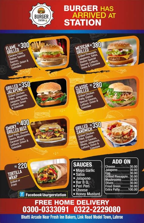 Burger Station Multan Menu Contact Number Address Location