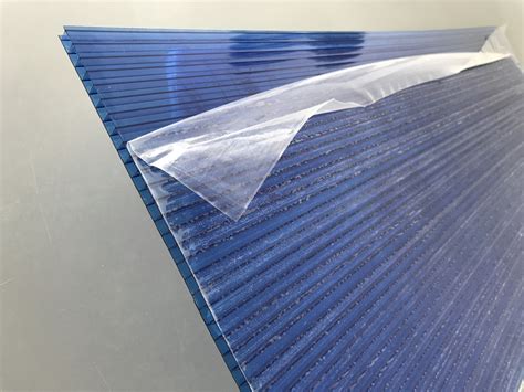 Blue Polycarbonate Roofing Sheets Lexan / Makrolon Raw Material 6mm ...