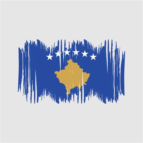 Kosovo Flag Vector Brush. National Flag Brush Vector 11428881 Vector ...