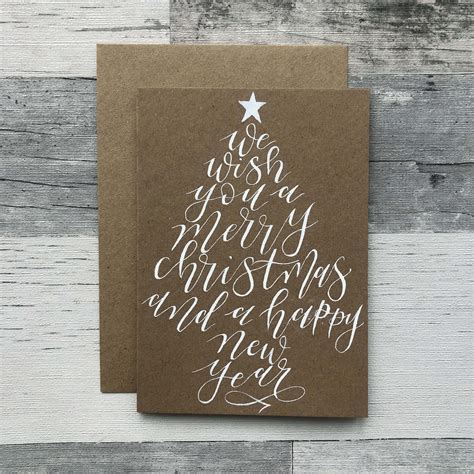 Calligraphy Handlettered Christmas Tree Card - Hayley Remde Designs