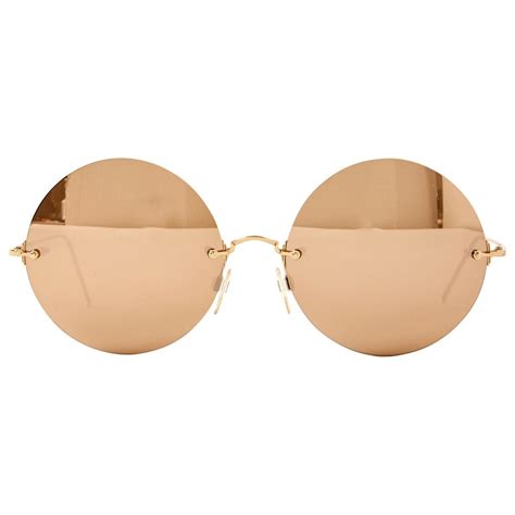 Victoria Beckham Gold Metal Sunglasses in Metallic - Lyst