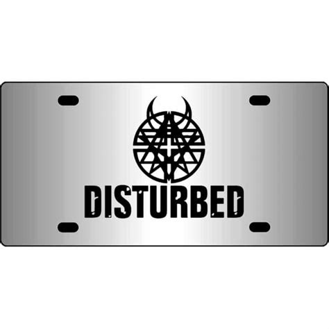 Disturbed Band Logo Mirror License Plate