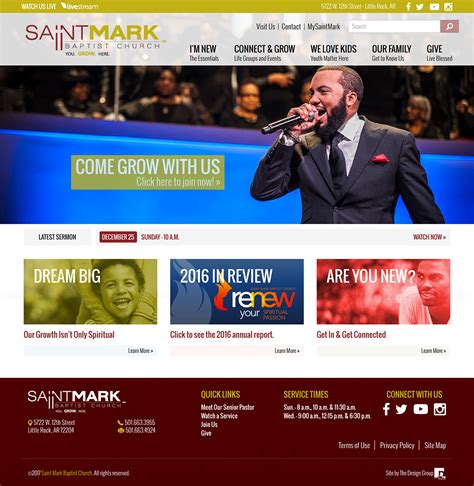 Saint Mark Baptist Church Website :: Behance