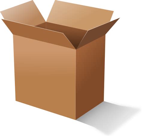 Cardboard Box clip art (106129) Free SVG Download / 4 Vector