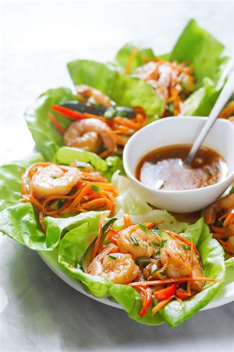 Thai-Style Shrimp Lettuce Wraps with Peanut Sauce – EVERYTHiNG SOULFuL